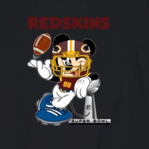 NFL Washington Redskins Mickey Mouse Disney Super Bowl Football Sweatshirt 91 - Picture 2 of 5